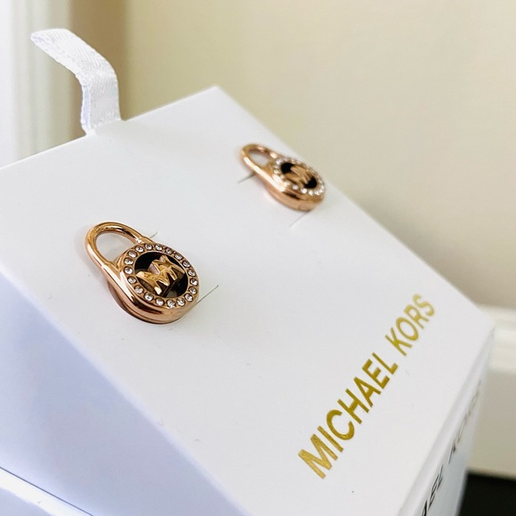 Michael Kors Padlock Stud Earrings - Picture 2 of 8